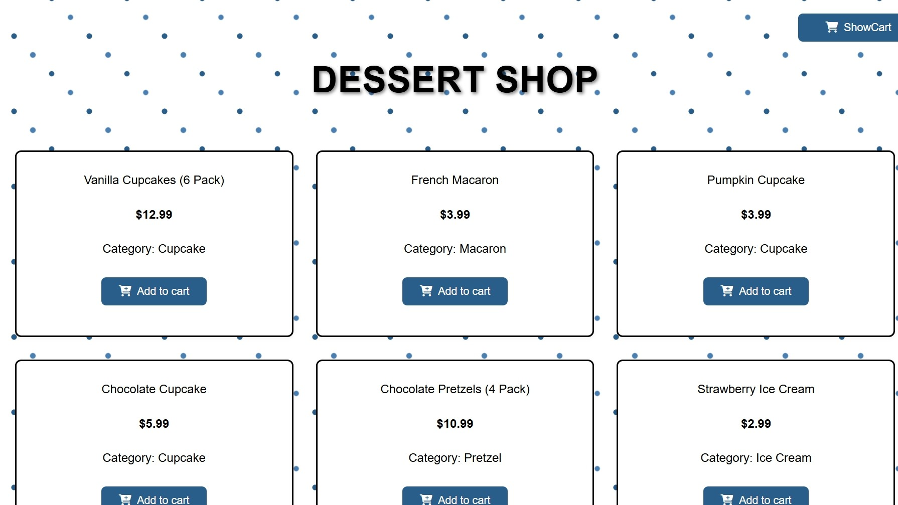 Dessert Shop